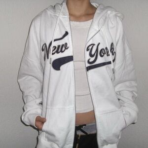White 'New York' Hoodie